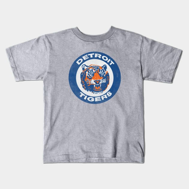 Detroit Tigers Vintage Kids T-Shirt by Yossh